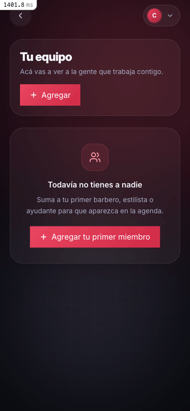 Formulario para agregar un integrante manual al equipo con su especialidad.